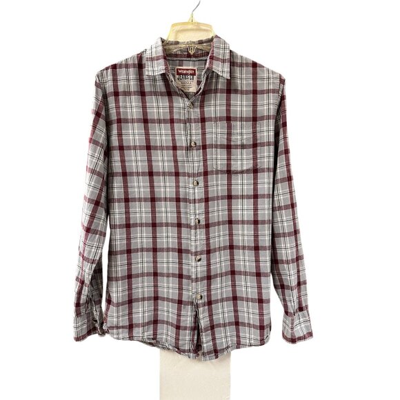 🍒 2/$20 🍒 Men's Small Plaid Long Sleeve Button-Up Shirt - Picture 1 of 5